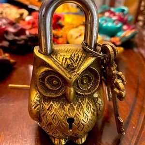 Brass padlock owl 🦉 style